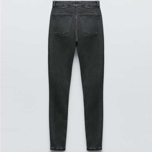 NEW Zara High Rise Skinny Leg Super Elastic TRF Grey Denim Jeggings Jeans - Picture 7 of 9